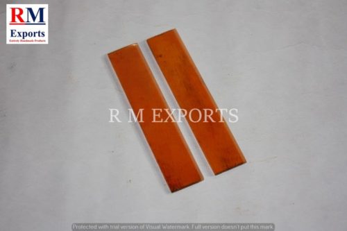 Dyed Stabilized Amber Orange Bone Knife Scales, Flat RM DB 39