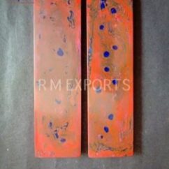 Acrylic Resin Candy & Blue Knife Scales RM RH 11