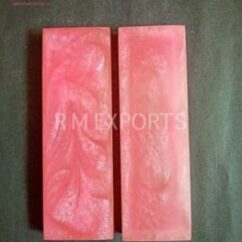 Acrylic Resin Crystal Pink Knife Scales RM RH 13