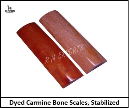 Carmine Bone Knife Scales
