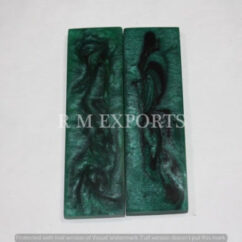 Acrylic Resin Teal & Black Knife Scales RM RH 19