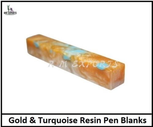 Gold & Turquoise Pen Blanks