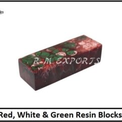 Red White Green Resin Blocks