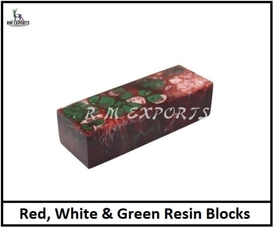 Red White Green Resin Blocks