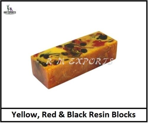 Yellow Red & Black Resin Blocks
