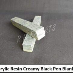 Acrylic Resin Creamy Black Pen Blanks Square