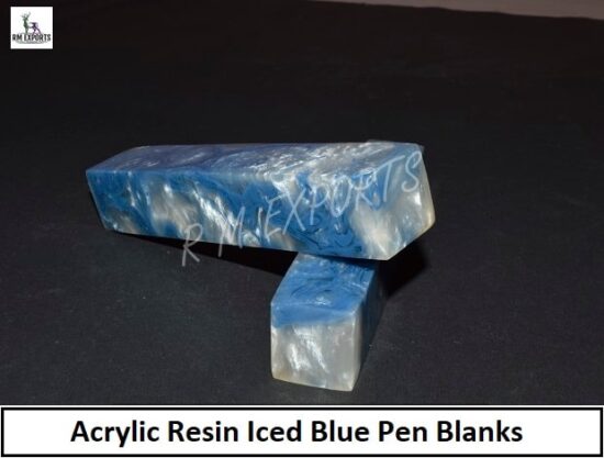 Acrylic Resin Iced Blue Pen Blanks