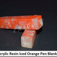 Acrylic Resin Iced Orange Pen Blanks