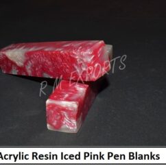 Acrylic Resin Iced Pink Pen Blanks