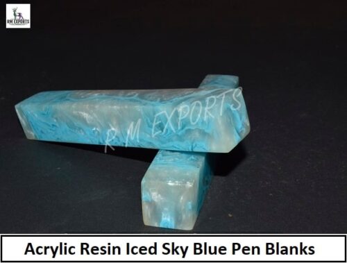 Acrylic Resin Iced Sky Blue Pen Blanks