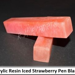 Iced Strawberry Resin Pen Blanks