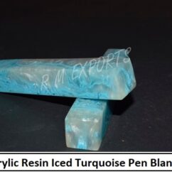 Iced Turquoise Resin Pen Blanks
