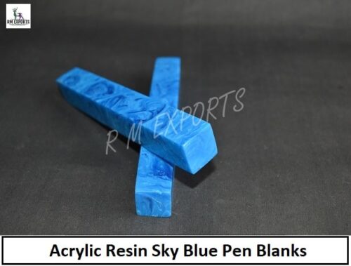 Acrylic Resin Sky Blue Pen Blanks Square